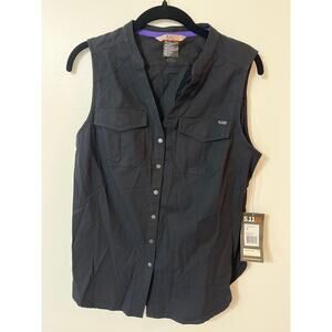 5.11 Tactical Women's Meadow Top, 100% Herringbone Cotton Black Small NWT